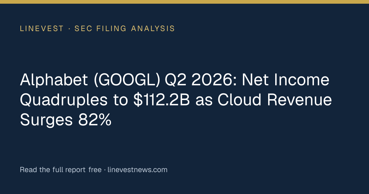 Alphabet (GOOGL) Q2 2026: Net Income Quadruples to $112.2B as Cloud Revenue Surges 82%