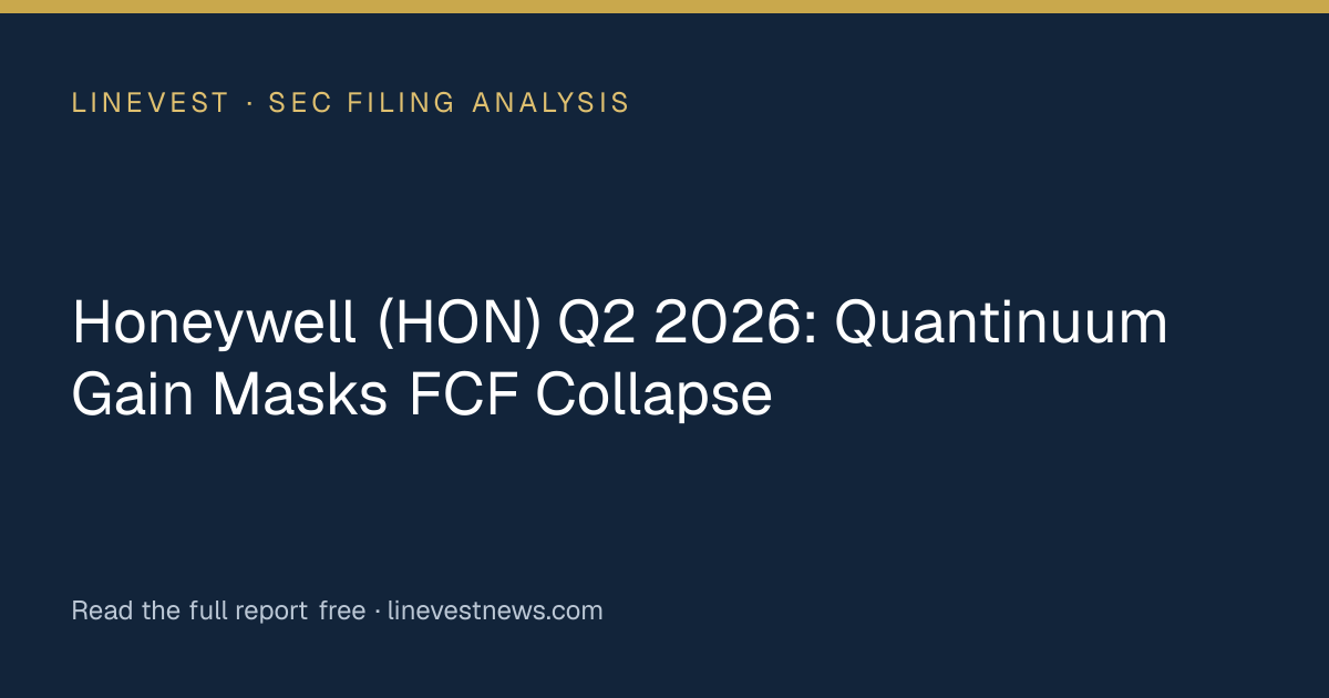 Honeywell (HON) Q2 2026: Quantinuum Gain Masks FCF Collapse