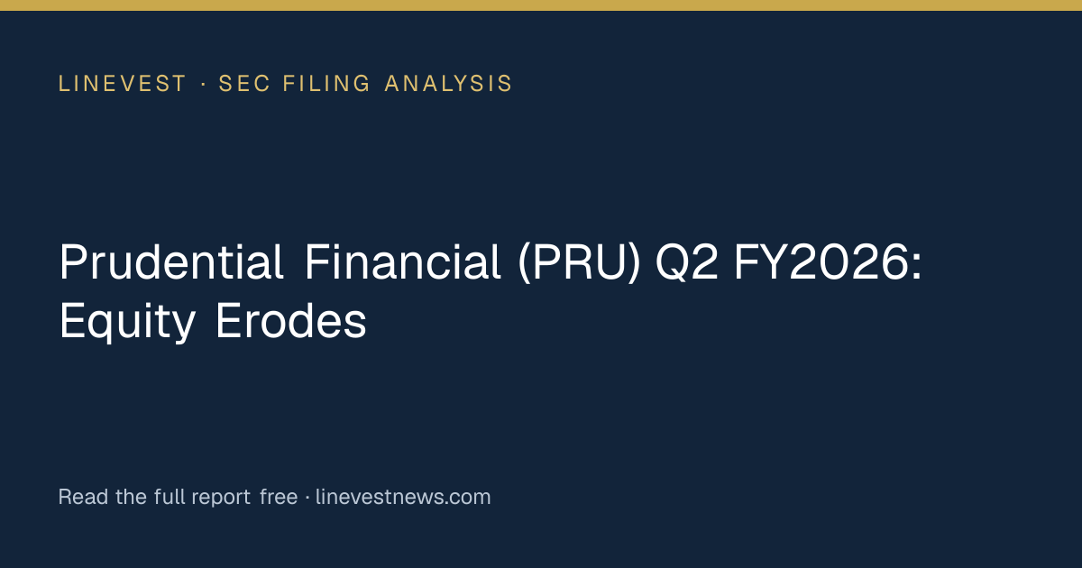 Prudential Financial (PRU) Q2 FY2026: Equity Erodes