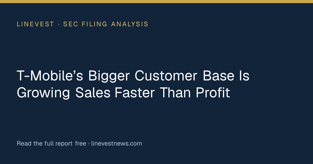 T-Mobile’s Bigger Customer Base Is Growing Sales Faster Than Profit